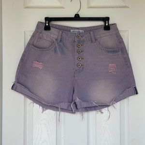 3/$15 misslook pink denim high waisted shorts